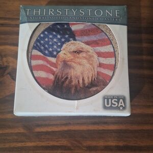 Thirstystone Patriotic Eagle Coasters